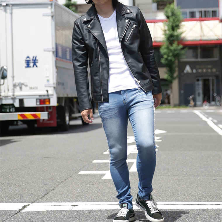 PUライダースジャケット