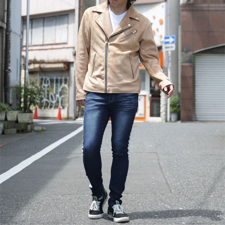 PUライダースジャケット