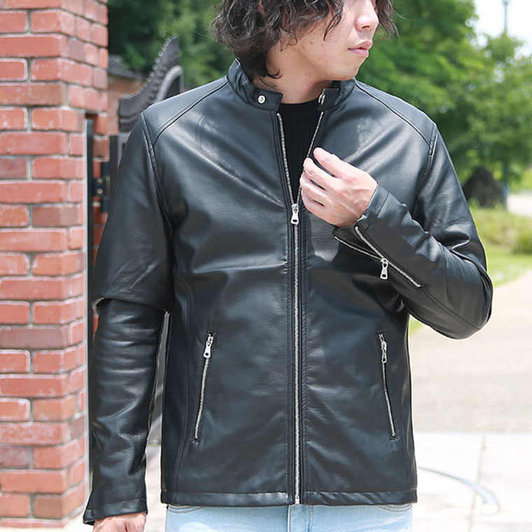 PUライダースジャケット