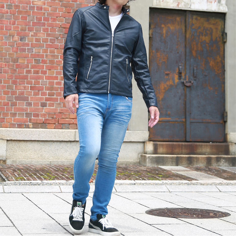 PUライダースジャケット