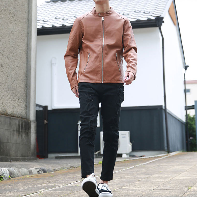 PUライダースジャケット