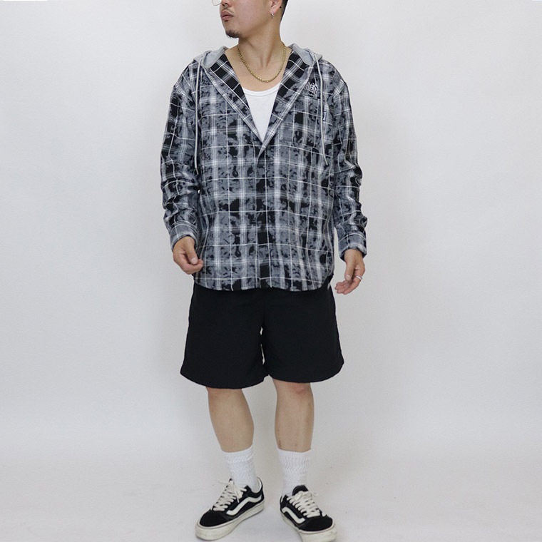 【THRASHER】ヴィンテージ加工チェックシャツパーカー