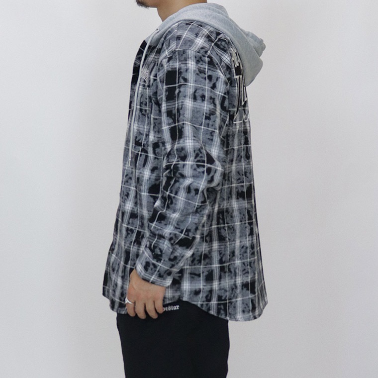 【THRASHER】ヴィンテージ加工チェックシャツパーカー