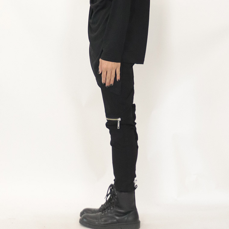 ZIPデザインストレッチスキニーパンツ
