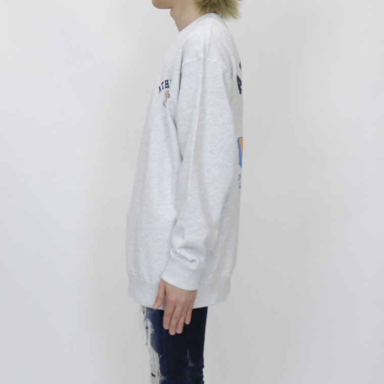 【UCLA/ユーシーエルエー：ジョープリントトレーナー】長袖☆裏毛／スウェット  アメカジ ストリート ユニセックス ペア 254AN1TR175 ホワイト ブラック 新品未使用 少量入荷