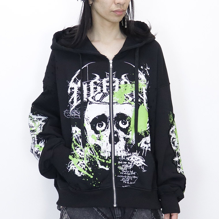 【Y.e(J)ow】ショットガンデスアートBIGシルエットZIPパーカー