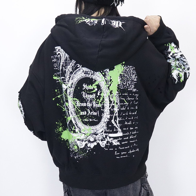 【Y.e(J)ow】ショットガンデスアートBIGシルエットZIPパーカー