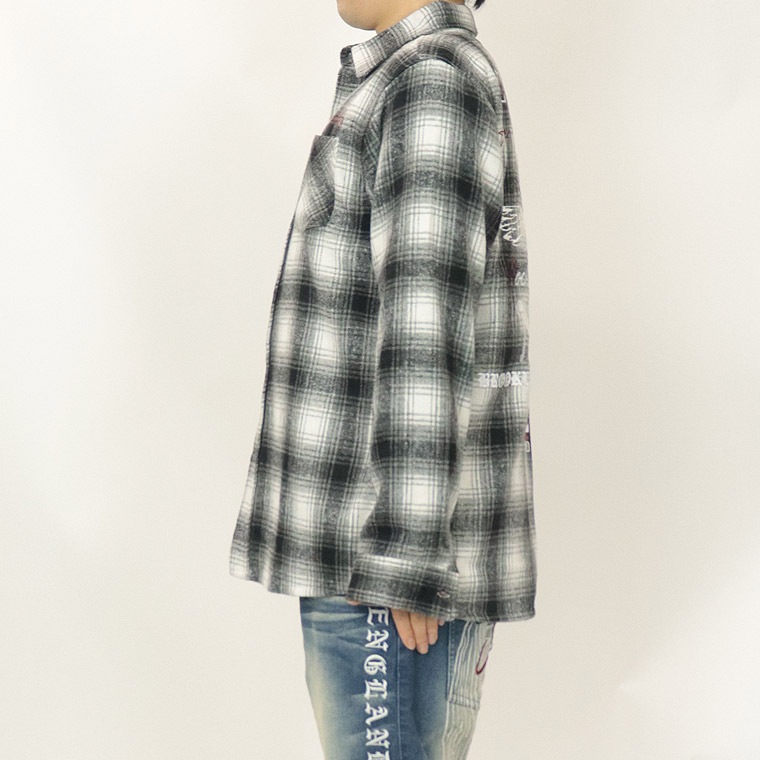 【NORTON】ウイング刺繍フランネルチェックシャツ