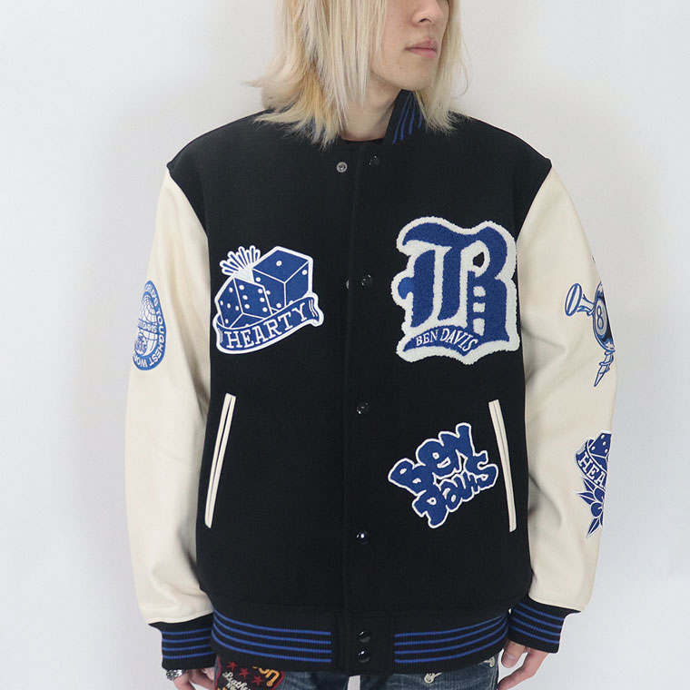 ベンデイビス スタジャン 袖レザー ワッペン デカロゴ キルティング M BEN DAVIS スタジャン 「BEN DAVIS（ベンデイビス）」BD STADIUM