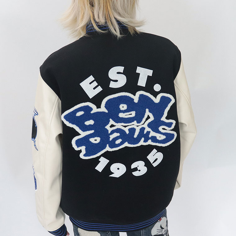 SALE【BEN DAVIS】ベンデービス袖PUワッペンスタジャン(ペアルック