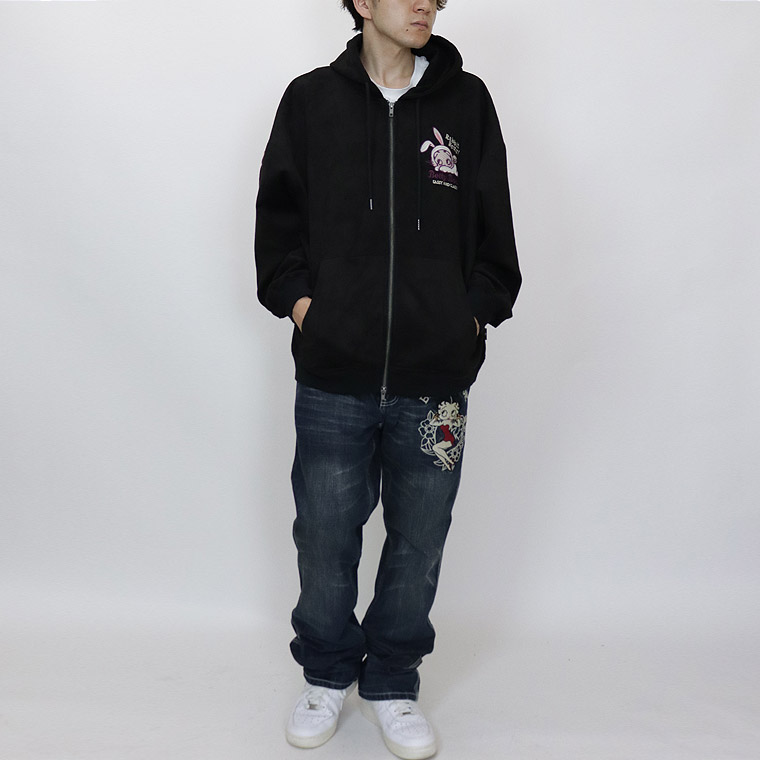 【BETTYコラボ】起毛プレーティングZIPパーカー