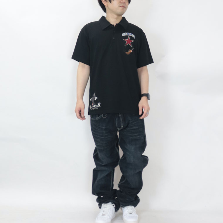 【TOM&JERRYコラボ】天竺半袖ポロシャツ スター