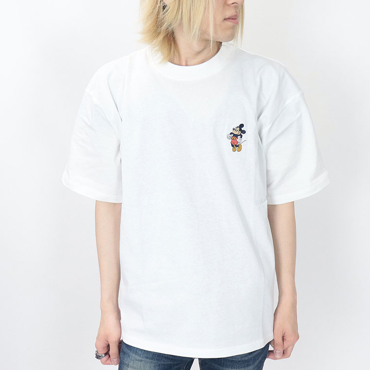 夏物先行セール55％OFF【Disney/ミッキー】ミッキー半袖Ｔシャツ/バックプリント&刺繍/(ペアルック・アメカジ系)