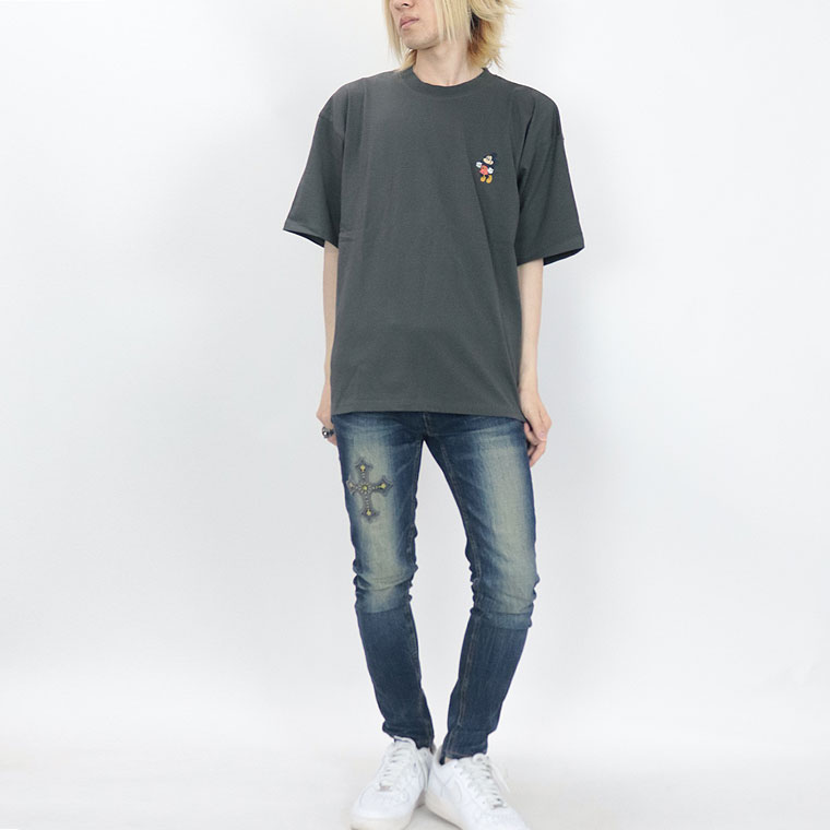夏物先行セール55％OFF【Disney/ミッキー】ミッキー半袖Ｔシャツ/バックプリント&刺繍/(ペアルック・アメカジ系)