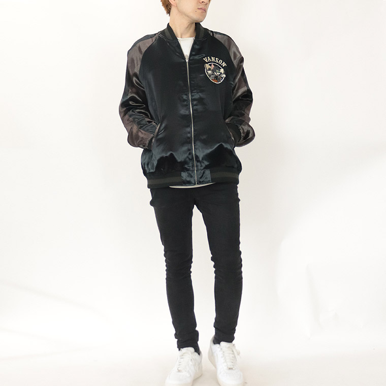 【TOM&JERRYコラボ】リバーシブル刺繍スカジャン