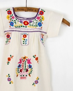 tesoro / kids 40・メキシコ刺繍ワンピース /ナチュラル|tesoro|ブランド