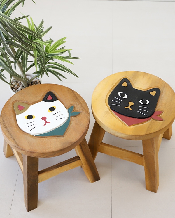 shanti / ラウンドスツール スカーフネコ｜テソロ(tesoro)公式通販