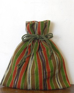 tesoro / カスリ巾着ポーチ /グリーン [メール便対象品]|tesoro|ブランド