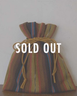 tesoro / カスリ巾着ポーチ /ブラック [メール便対象品]|tesoro|ブランド