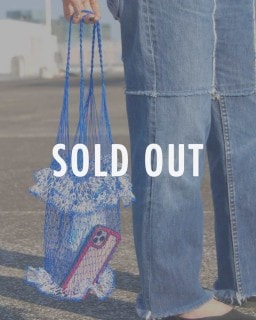 tesoro / カラフル網バッグ /ブルー×ホワイト [メール便対象品]|tesoro|ブランド