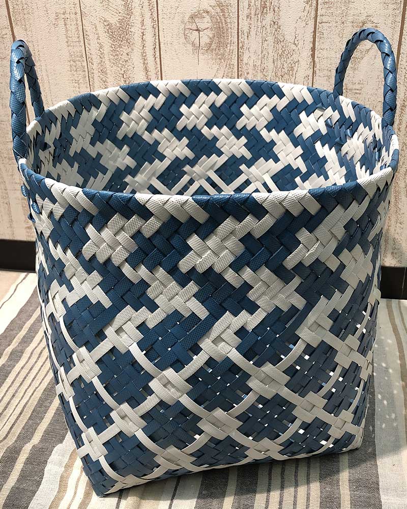 shanti / PPバンドバスケット /ブルー×ホワイト｜テソロ(tesoro)公式通販