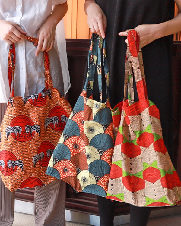 Instagram掲載＞エコバッグも派手にカラフルに＊