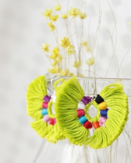 tesoro / サークルフリンジピアス / ライトグリーン [メール便対象品]|tesoro|ブランド