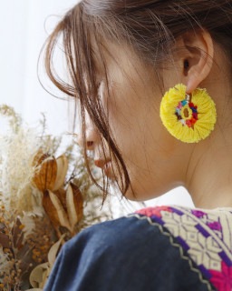 tesoro / サークルフリンジピアス / レモンイエロー [メール便対象品]|tesoro|ブランド