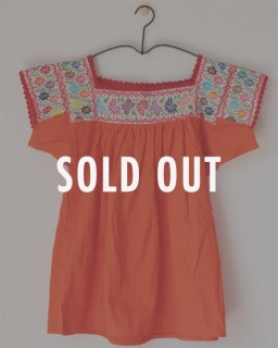 tesoro / プエブラ刺繍 半袖ブラウス / オレンジ|tesoro|ブランド