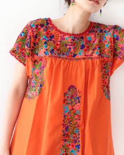 tesoro / サンアントニーノ刺繍ブラウス / オレンジ1|tesoro|ブランド