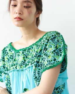 tesoro / 【imperfect】サンアントニーノ刺繍ブラウス / ライトブルー|tesoro|ブランド