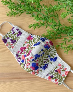 tesoro / メキシコ刺繍マスク / キナリ2 [メール便対象品]|tesoro|ブランド