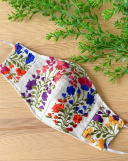 tesoro / メキシコ刺繍マスク / キナリ3 [メール便対象品]|tesoro|ブランド