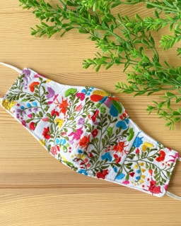 tesoro / メキシコ刺繍マスク / ホワイト2 [メール便対象品]|tesoro|ブランド