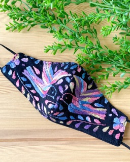 tesoro / メキシコ刺繍マスク / ブラック2 [メール便対象品]|tesoro|ブランド