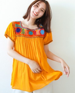 ≪20%OFF≫ tesoro / ロココ刺繍ブラウス / サンフラワー|ブランド