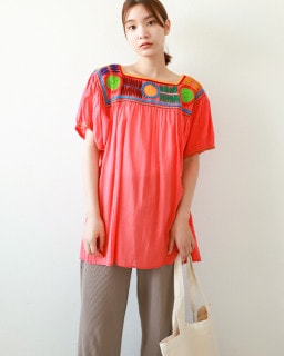 ≪20%OFF≫ tesoro / ロココ刺繍ブラウス / ローズピンク1|ブランド