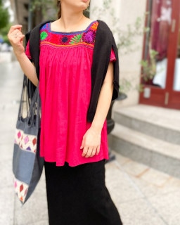 ≪20%OFF≫ tesoro / ロココ刺繍ブラウス / マゼンタ|ブランド