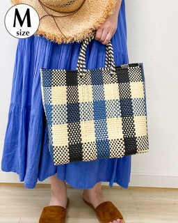 tesoro / メルカドバッグ M / ベージュチェック|ブランド