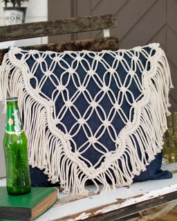 shanti / タペストリー マクラメ ライトブルー｜テソロ(tesoro