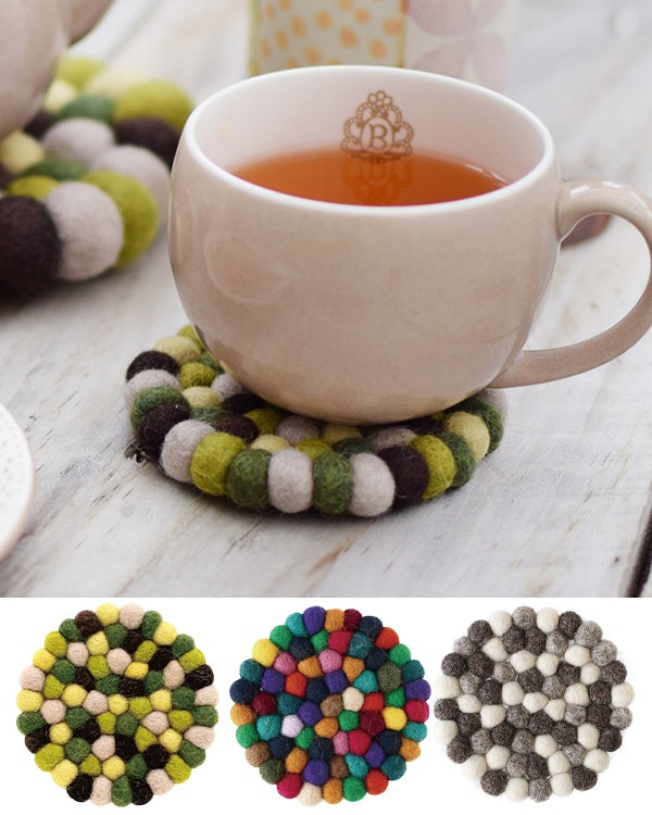 2点セット】shanti / フェルトコースター [メール便対象品]｜テソロ