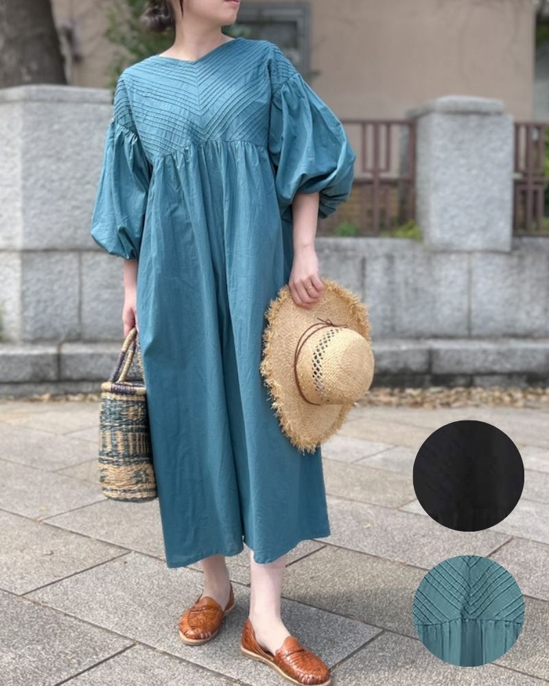 春夏衣料】shanti / ワンピース ピンタック｜テソロ(tesoro)公式通販