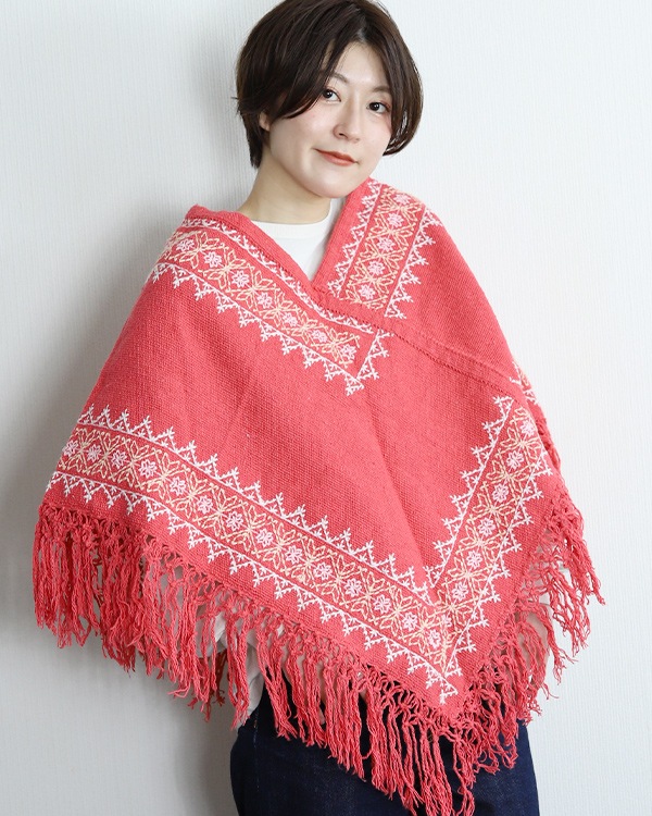 ♥70sVintage✽メキシコ刺繍ポンチョ ♥ ♥70sVintage✽メキシコ刺繍ポンチョ ♥