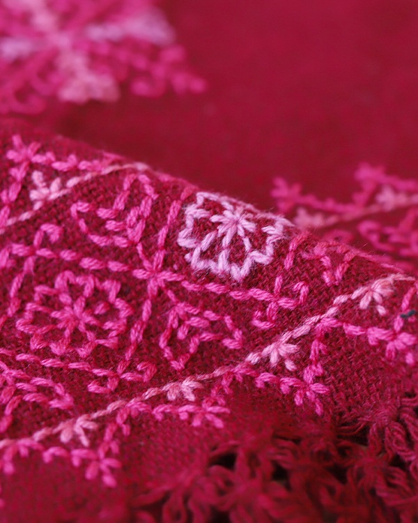 tesoro / メキシコ刺繍ポンチョ / ボルドー｜テソロ(tesoro)公式通販