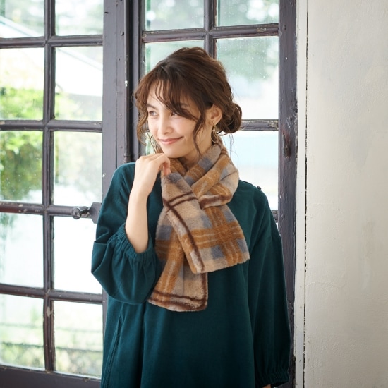 ≪30％OFF≫ shanti / クロスティペット チェックファー｜テソロ