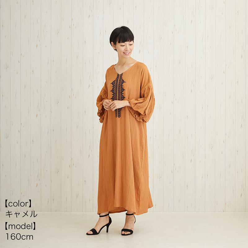 新作】shanti / ワンピース クロスステッチエンブ｜テソロ(tesoro)公式通販