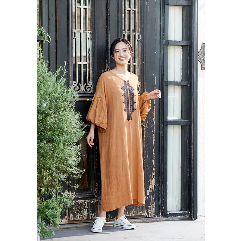 新作】shanti / ワンピース クロスステッチエンブ｜テソロ(tesoro)公式通販