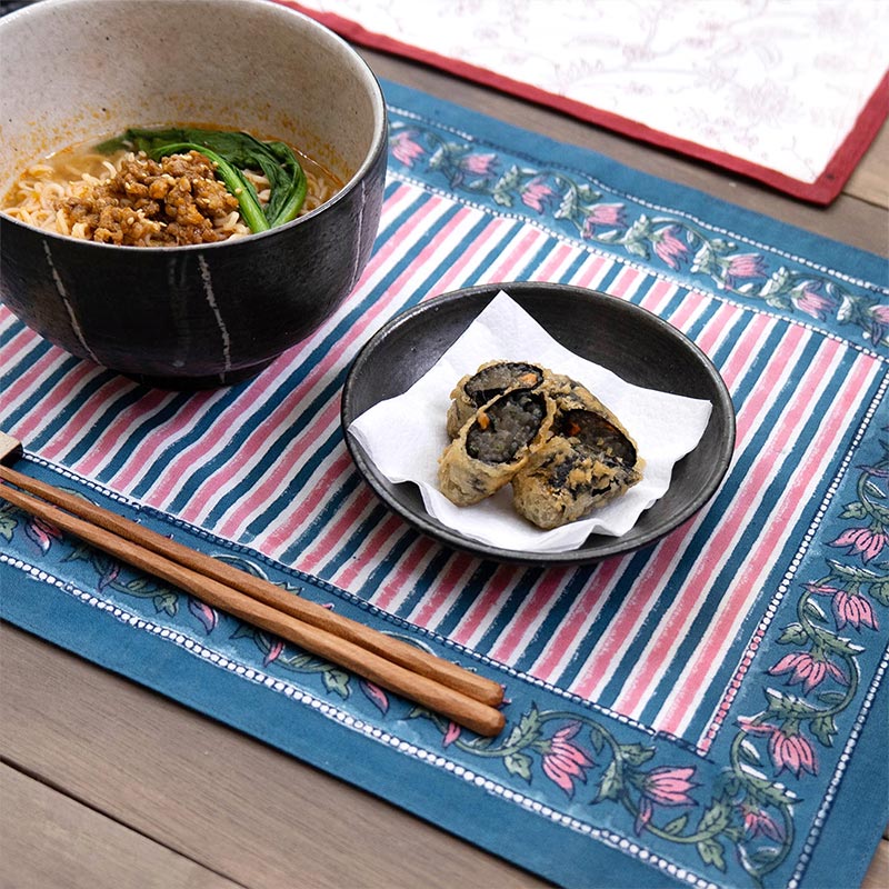 shanti / ランチマット ブロックプリント [メール便対象品]｜テソロ