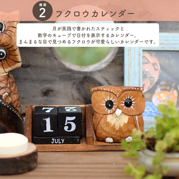 Tesoro 23 新春限定 フクロウ福袋 ふくろう 好きさん必見 梟雑貨詰め合わせ３点 テソロ Tesoro 公式通販