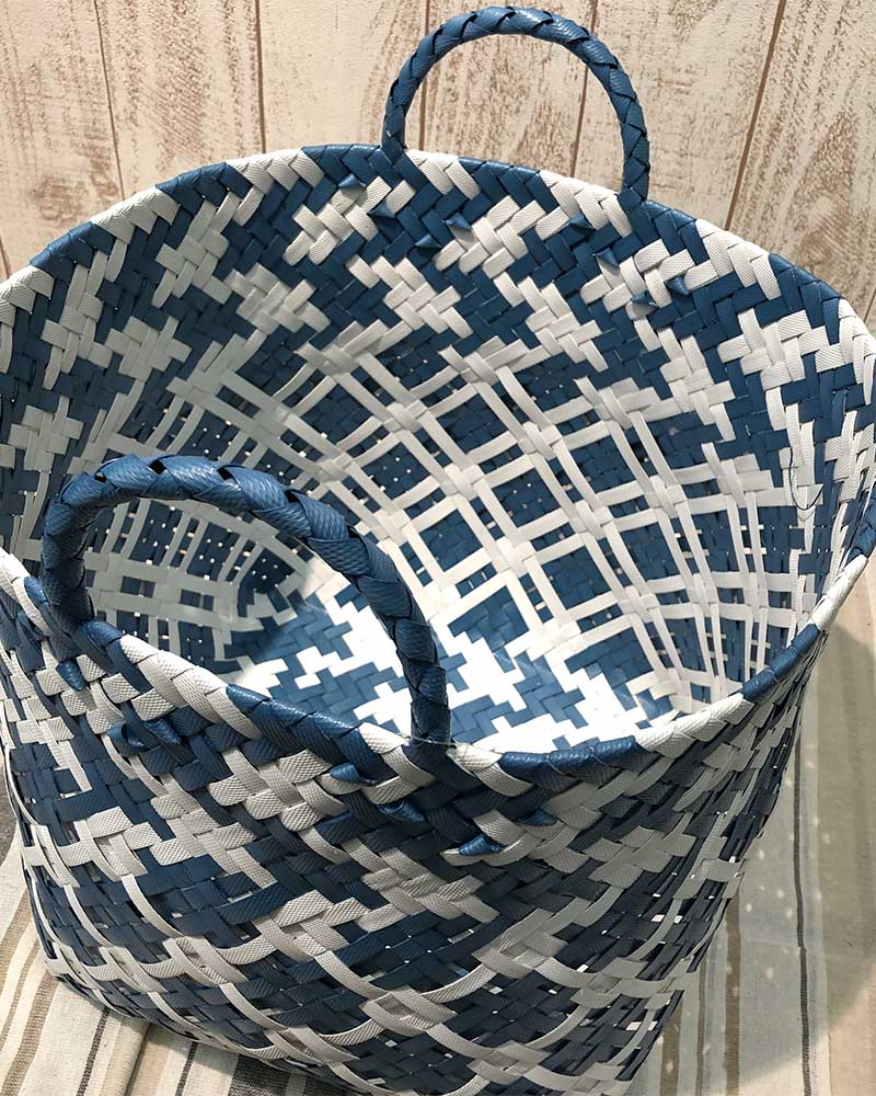 shanti / PPバンドバスケット /ブルー×ホワイト｜テソロ(tesoro)公式通販